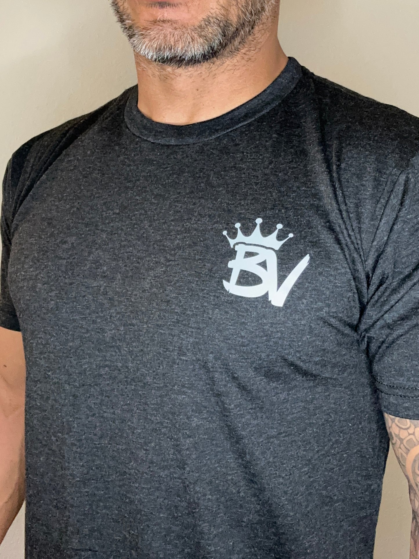 Badass Viejito logo on 55lb Plate Men's T-Shirt